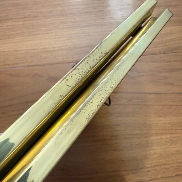 Brass Picture Frame Double Hinge Bifold Collage Matted Six Photo Korea 8x10 - Picture 7 of 9